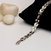 Regal Silver Gemstone Men's Bracelet