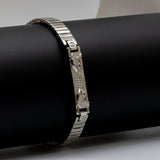 Refined Silver Accent Men's Bracelet
