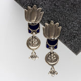 Lotus Bloom Oxidised Earings