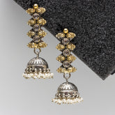 Dual Tone Intricate Jhumkas