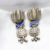 Lotus Bloom Oxidised Earings