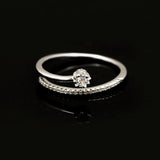 Serene Sparkle Silver Ring