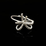 Enchanted Diamond Bow Silver ring