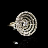 Luminous Grace: 925 Silver Ring with Diamond and White Gold Accents