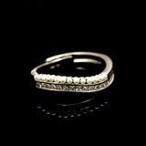 Luminous Pearl and Diamond Band