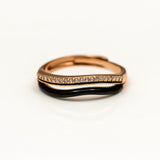 Golden Eclipse Rose Gold Plated Silver Ring
