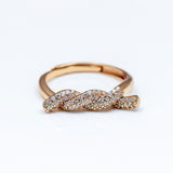 Classic Knot Rose Gold Plated Silver Ring