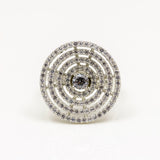 Luminous Grace: 925 Silver Ring with Diamond and White Gold Accents