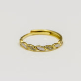 Luxe Allure Gold Plated Silver Ring