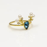 Frosted Aurora Serenity Silver Ring