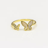 Gilded Grace Butterfly Ring