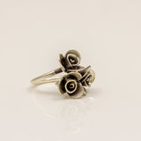Bunch Of Rose Silver Ring