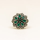 Panna Jadau Round Ring