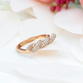 Classic Knot Rose Gold Plated Silver Ring