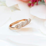 Classic Knot Rose Gold Plated Silver Ring
