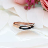 Golden Eclipse Rose Gold Plated Silver Ring