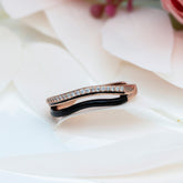 Golden Eclipse Rose Gold Plated Silver Ring