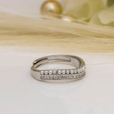 Luminous Pearl and Diamond Band