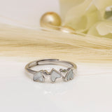 Triple Affection Silver Ring