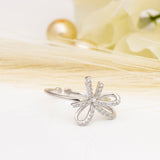 Enchanted Diamond Bow Silver ring