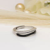 Noir Eclat Silver Band