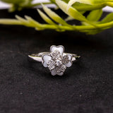 Serene Silver Bloom Silver Ring