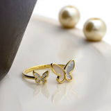 Gilded Grace Butterfly Ring