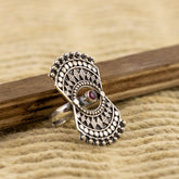 Dumroo Detailed Silver Ring