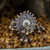 Intricate Gungroo Oxidised Silver Ring