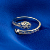 Serpentine Emerald Enchantment Ring