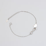 HeartFelt Infinity Silver Bracelet