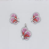 Seraphic Wings Pendant and Earring Ensemble