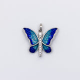 Sapphire Wings Pendant and Earring Set