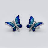 Sapphire Wings Pendant and Earring Set