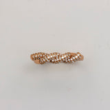 Classic Knot Rose Gold Plated Silver Ring