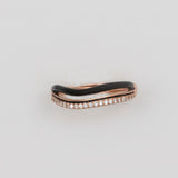 Golden Eclipse Rose Gold Plated Silver Ring