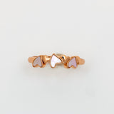 Triple Affection Rose Gold Plated Silver Ring