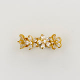 Golden Serenity Silver Ring