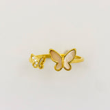 Gilded Grace Butterfly Ring