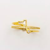 Glided Splendor Crowned Silver Ring