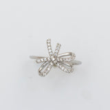 Enchanted Diamond Bow Silver ring