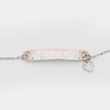 Silver Blossom Heart Bracelet