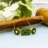 Green Kundan Jadau Gold Plated Bracelet