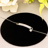 Silver Blossom Heart Bracelet