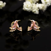 Blush & Gleam Bird Earrings