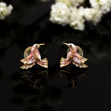 Blush & Gleam Bird Earrings