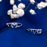 Sterling Silver Heart Beat Toe-Ring