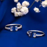 Sterling Silver Dual Stone Toe-Ring