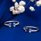 Sterling Silver Dual Stone Toe-Ring