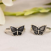 Oxidised Butterfly Toe-Ring